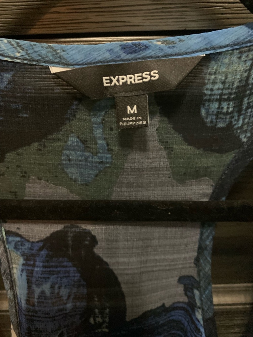 Express Blue Floral Racerback Mini Dress - Picture 2 of 3